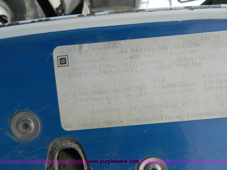 image for item J8917 1991 GMC TopKick service truck