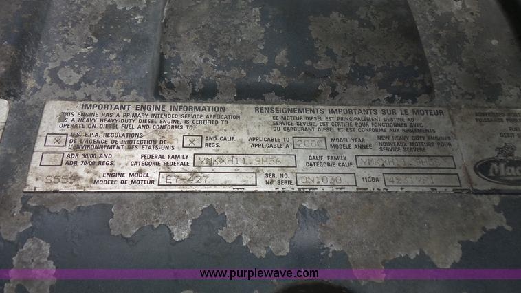 image for item K1429 2001 Mack CH613 Granite dump truck