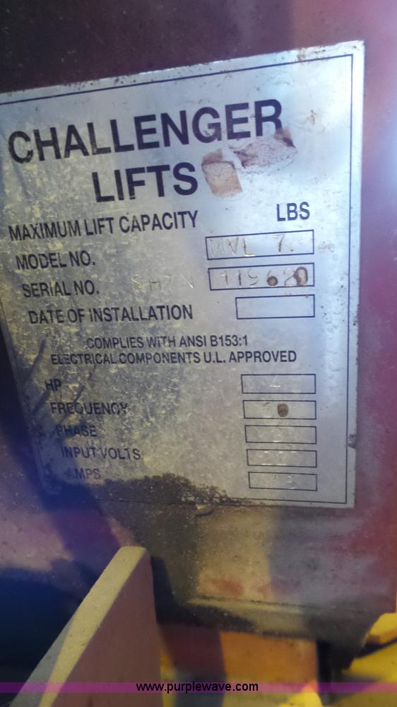 image for item K4051 Challenger MVL7 truck lift