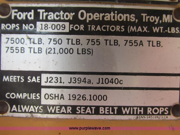 image for item K4708 Ford 755A backhoe tractor