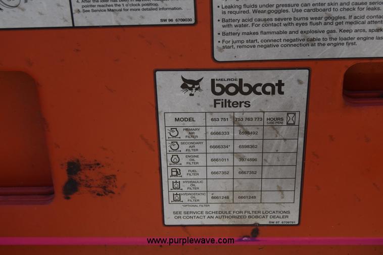 image for item K7291 1997 Bobcat 763 skid steer
