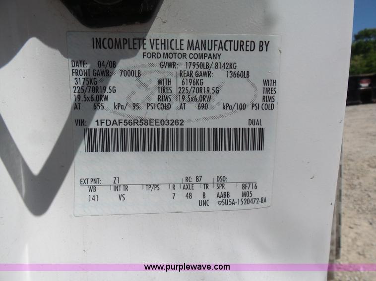 image for item K7915 2008 Ford F550 bucket truck