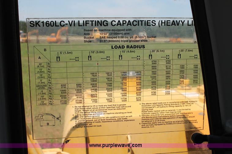 image for item K8805 2005 Kobelco SK160LC excavator