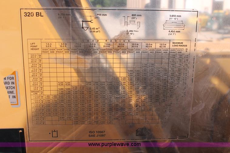 image for item K8814 1997 Caterpillar 320B L excavator