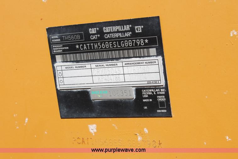 image for item K8815 2005 Caterpillar TH560B telehandler