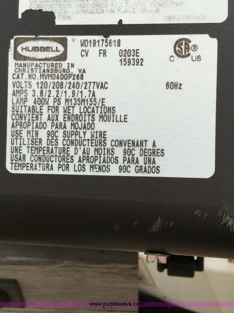 image for item K8840 (8) Hubbell pulse start metal halide exterior lights