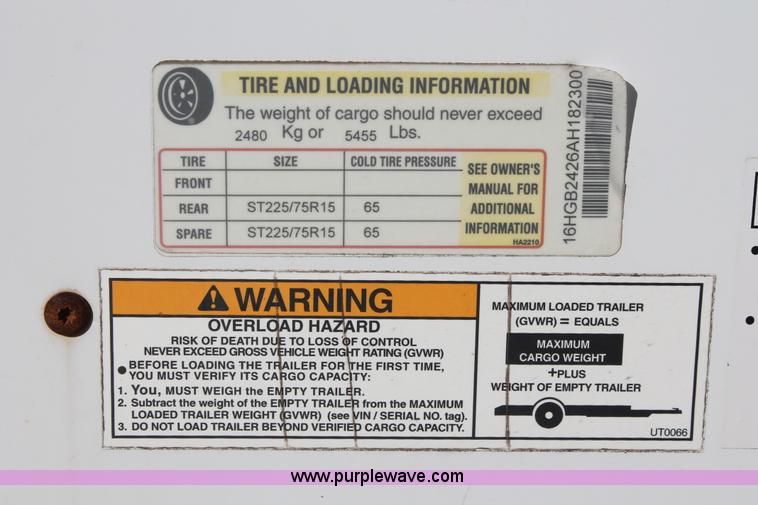 image for item K8998 2010 Haul Mark RT85X24WT3 enclosed race car cargo trailer