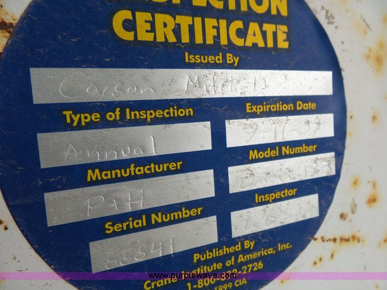 image for item L2039 P & H Omega 122 crane