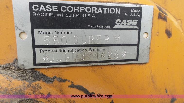 image for item L2073 2003 Case 580 Super M backhoe