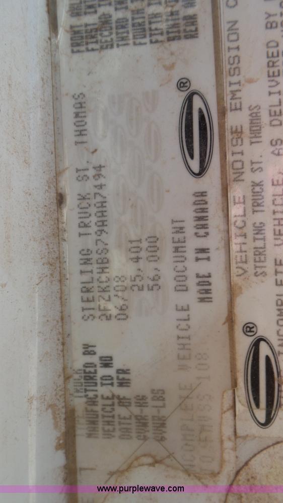 image for item L4492 2009 Sterling Acterra digger derrick truck