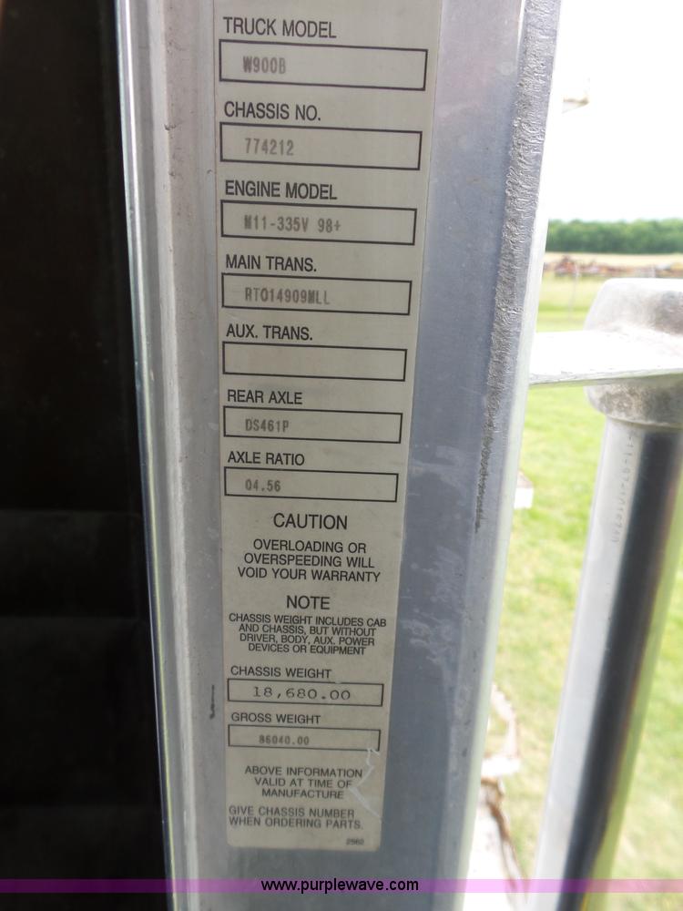 image for item L6363 1998 Kenworth W900 dump truck