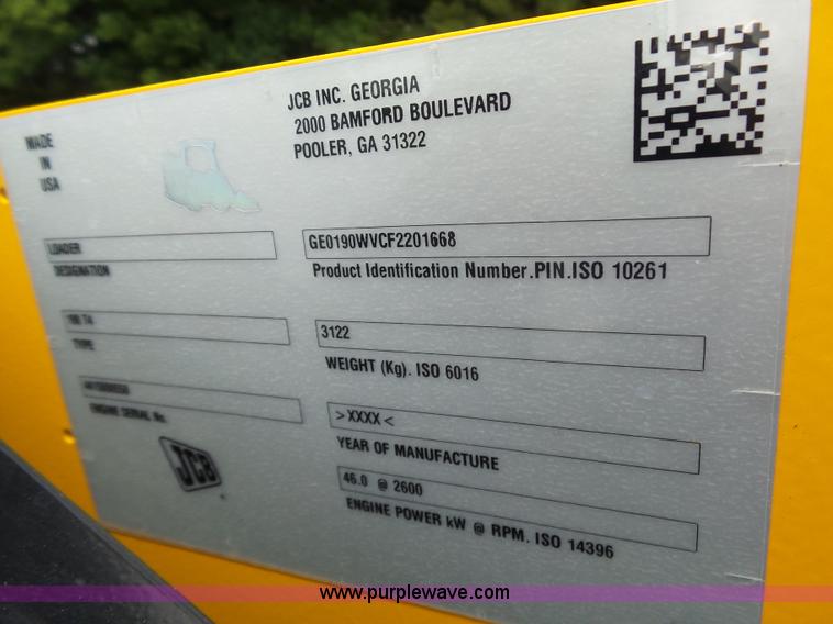 image for item L6365 2015 JCB 190 skid steer