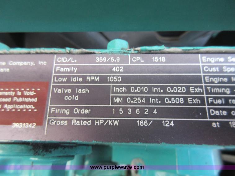 image for item L7071 Onan 100DGDB generator