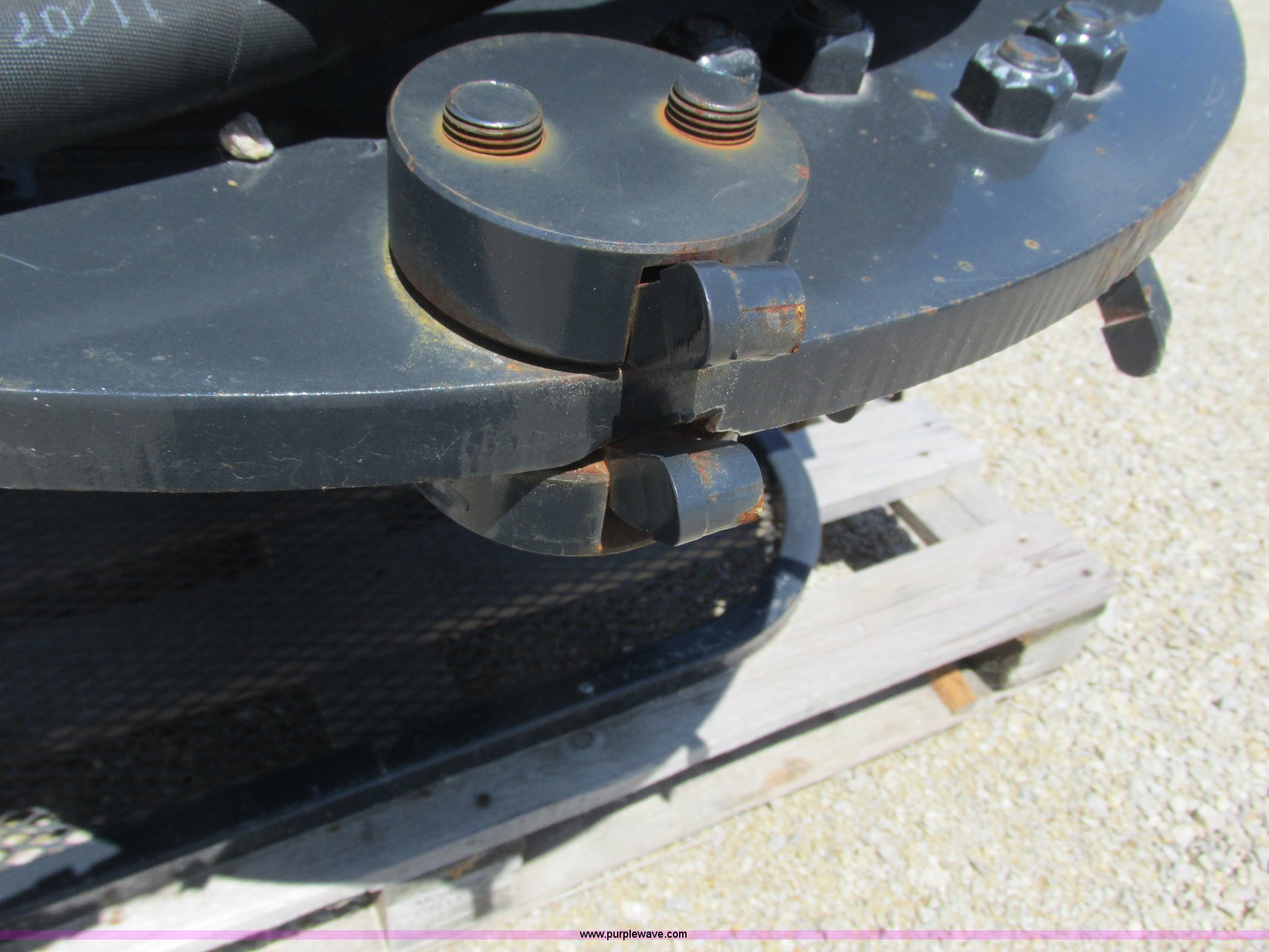 Stout SG13R skid steer stump grinder in Plainview, MN Item K4732 sold