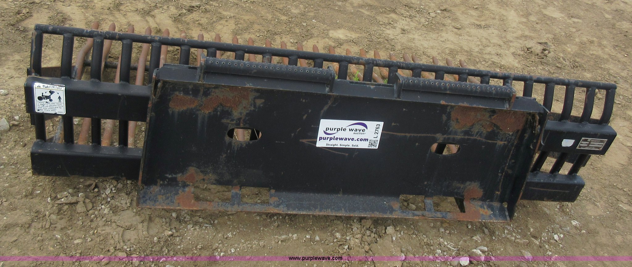 Bradco rock rake skid steer bucket in Independence, MO Item L2763