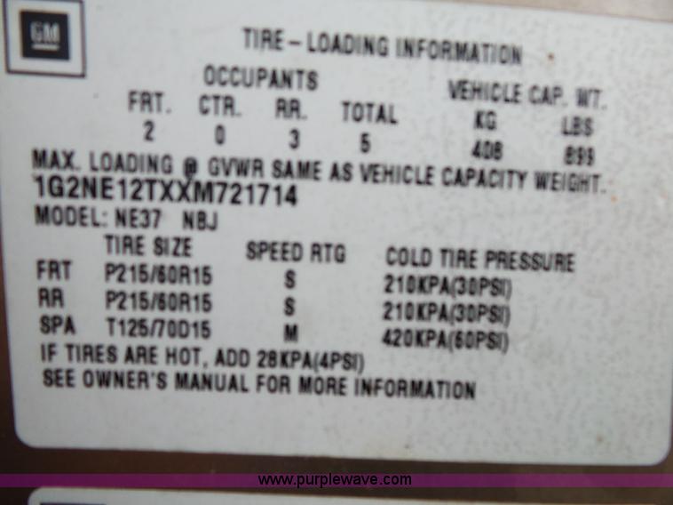 image for item BG9023 1999 Pontiac Grand AM SE