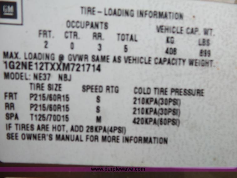 image for item BG9023 1999 Pontiac Grand AM SE