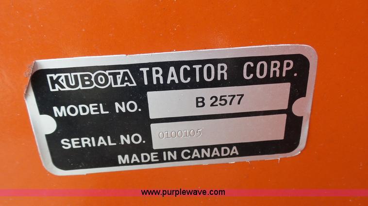 image for item BW9758 Kubota B2577 snow blower