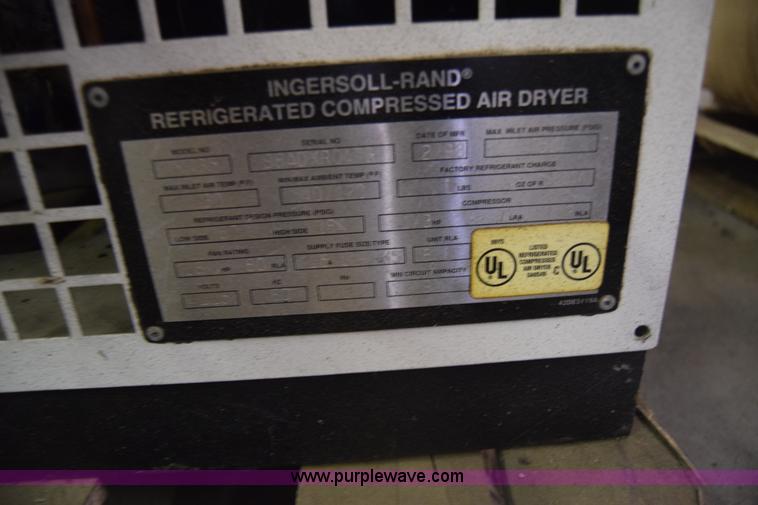image for item BW9918 Ingersoll Rand refrigerated compressed air dryer