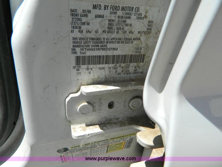 image for item J8892 2008 Ford F350 Super Duty Crew Cab utility truck