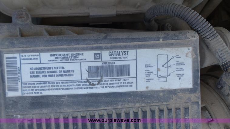 image for item K7748 2003 Chevrolet Silverado 2500 HD pickup truck