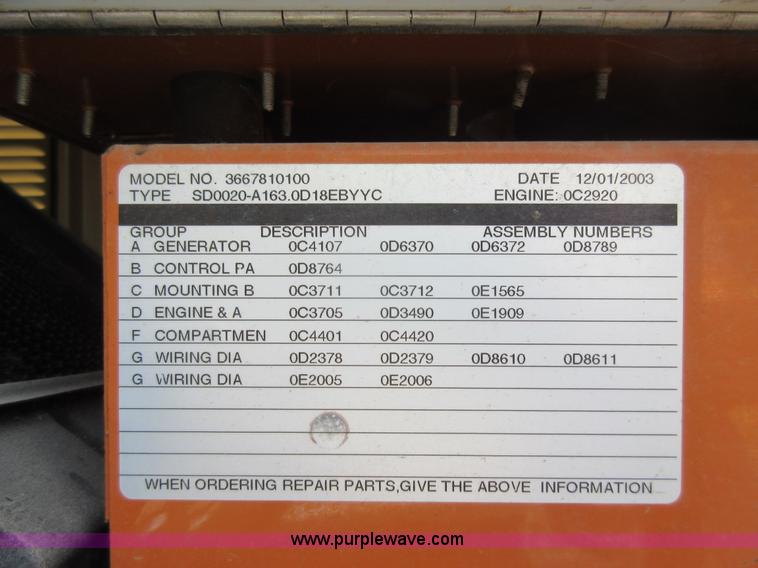 image for item K7896 (3) Generac 2000 Series generator