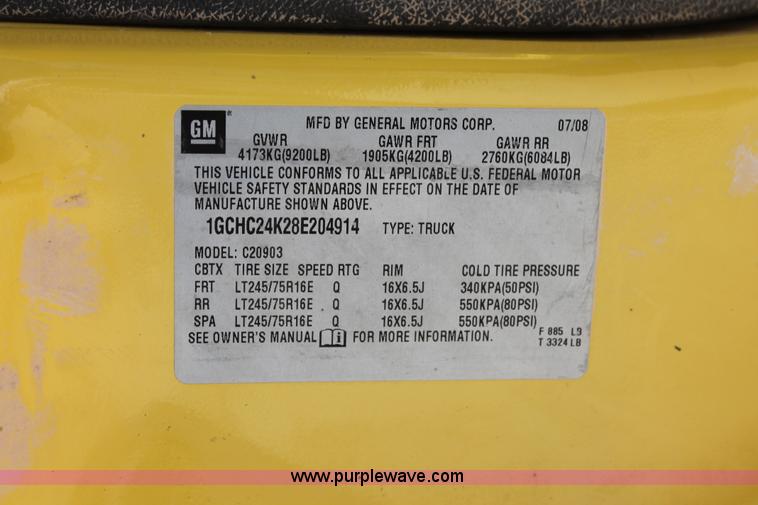 image for item K8826 2008 Chevrolet Silverado 2500HD LS pickup truck