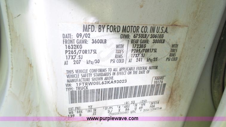 image for item L4795 2003 Ford F150 SuperCrew pickup truck