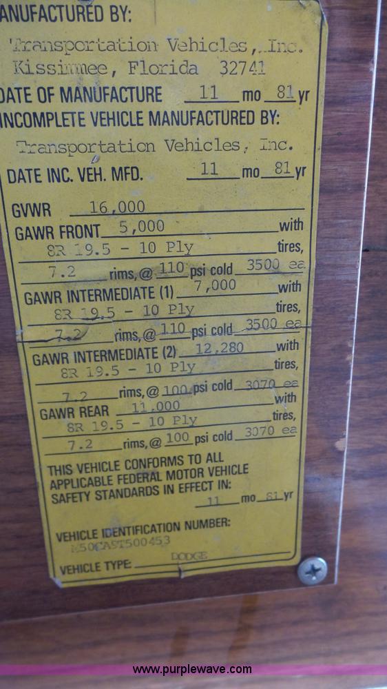 image for item L4801 1979 Dodge trolley