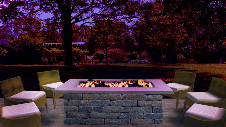 image for item F1490 Custom Limestone Fire Table\/Wine Table