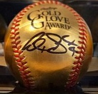 image for item F1500 Alex Gordon Autographed Gold Baseball