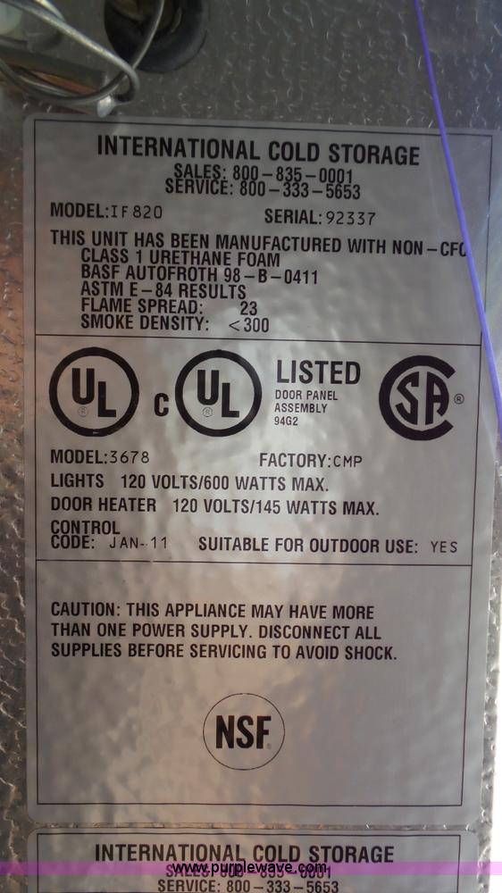 image for item BF9816 International Cold Storage walk-in freezer