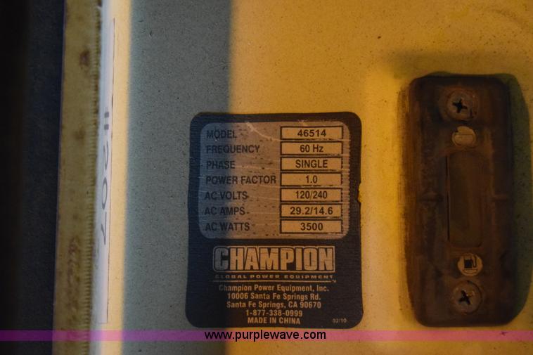 image for item BF9852 Champion 4000 generator
