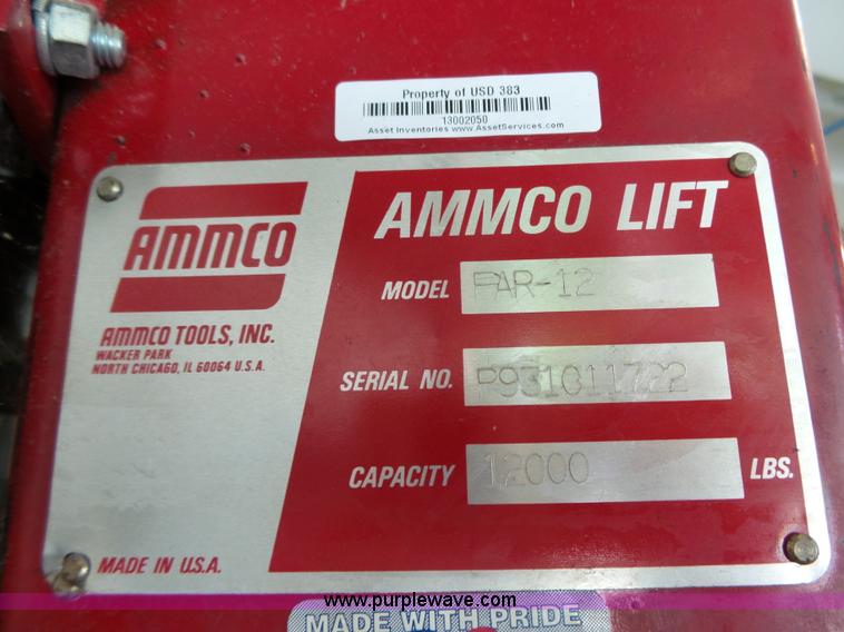 image for item BG9486 Ammco 2296 four post car lift