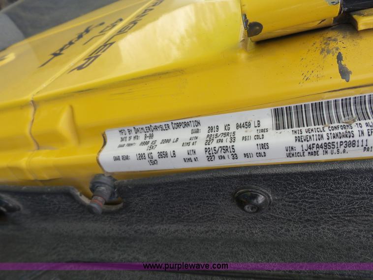 image for item BR9340 2001 Jeep Wrangler Sport SUV