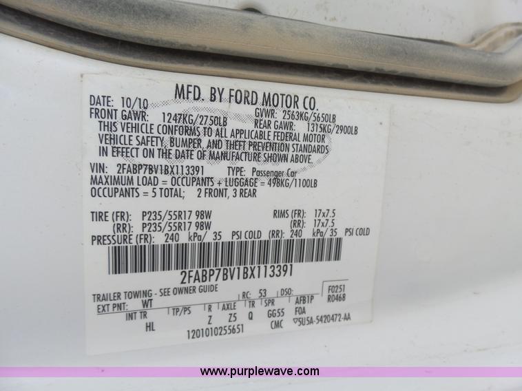 image for item BR9341 2011 Ford Crown Victoria Police Interceptor