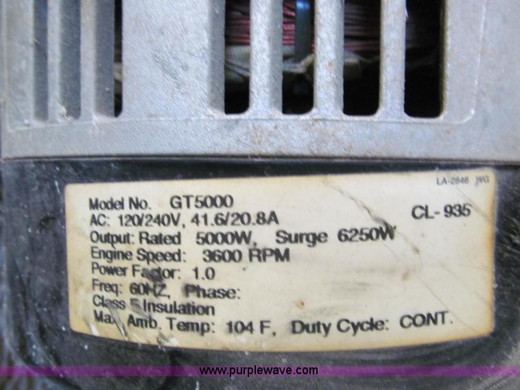 image for item BT9156 Power Back GT500 generator