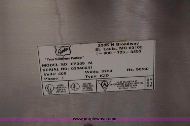 image for item BW9922 Duke steam table