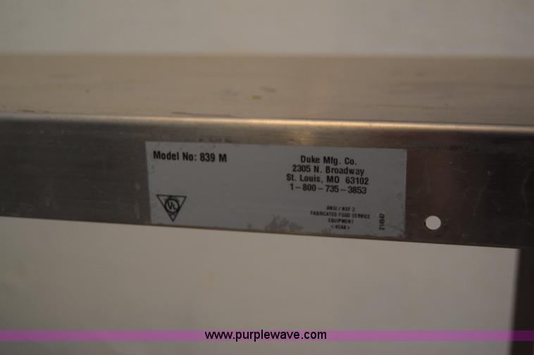 image for item BW9922 Duke steam table