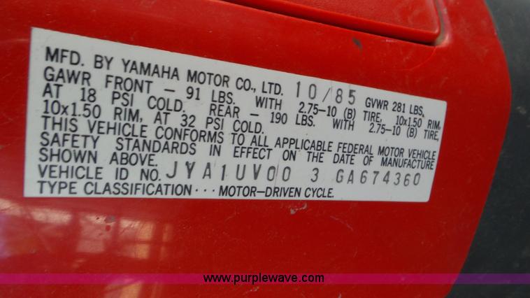 image for item CD9957 1986 Yamaha Jog moped