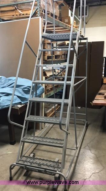 image for item F1466 Eight step rolling ladder