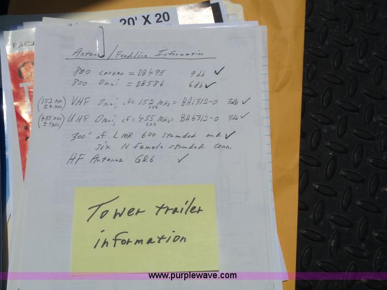 image for item J4861 1997 Mobile power line telescopic tower and trailer