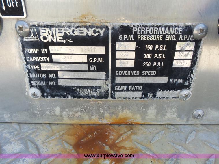 image for item J4925 1993 Freightliner FL80 fire truck