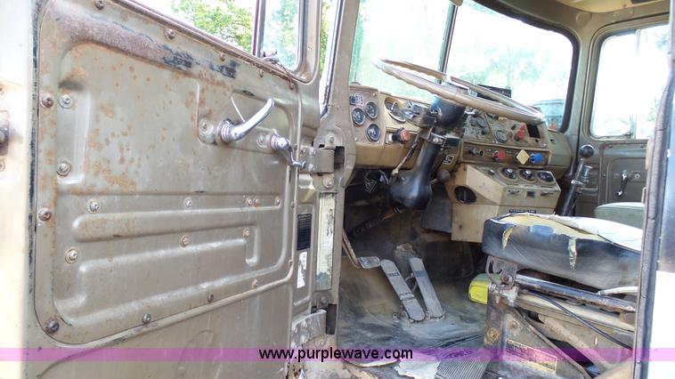 image for item K5498 1981 Mack R686ST semi truck with equipment trailer