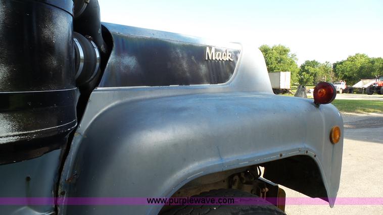 image for item K5498 1981 Mack R686ST semi truck with equipment trailer