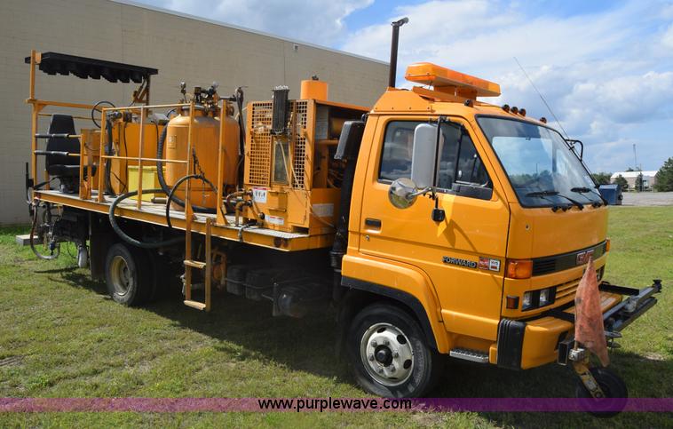 image for item K6534 1994 GMC W5 paint striper truck