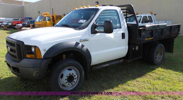 image for item K6538 2007 Ford F450 Super Duty XL dump flatbed truck