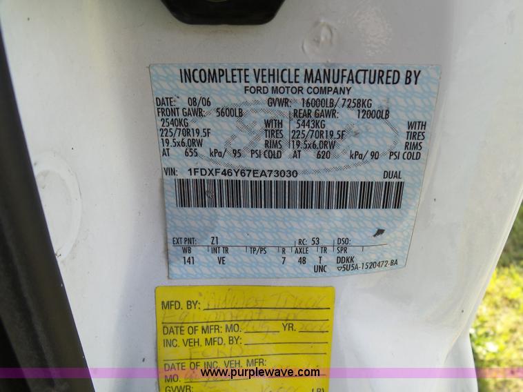 image for item K6538 2007 Ford F450 Super Duty XL dump flatbed truck