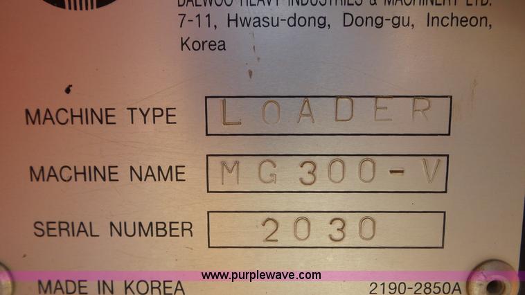 image for item L2020 Daewoo MG300V wheel loader