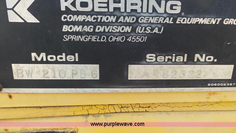 image for item L5258 Bomag BW210PD single drum roller